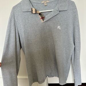Burberry Gray Polo Shirt Casual Style